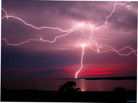 720P free download | Lightning in Purple-Red Sky, lightning, sunsets ...