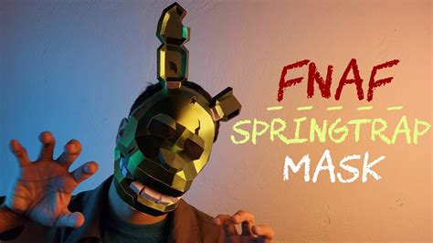 How to make a Springtrap Mask using Paper - DIY FNAF Mask - YouTube