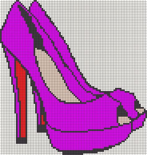 Shoes - in different colours. Pony Bead Patterns, Beaded Jewelry Patterns, Beading Patterns ...