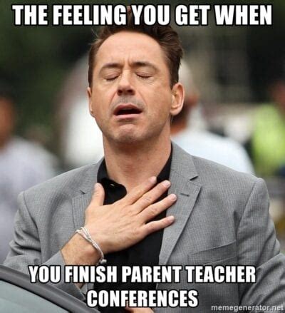 16 Parent-Teacher Conference Memes That Are All Too True | Friday humor, Funny friday memes ...