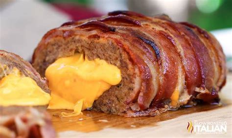 Cheese Filled Meatloaf wrapped in Bacon | Baconcoma.com