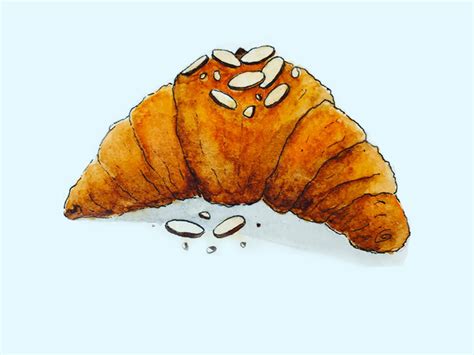 Croissant Watercolor by Ayse Nur Akın Başsaraç on Dribbble