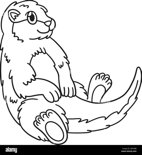 Sea Otter Isolated Coloring Page for Kids Stock Vector Image & Art - Alamy