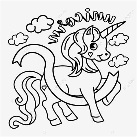 Disegno Di Calligrafia A Unicorno, Disegno Di Unicorno, Disegno Dellanello, Disegno Del Mais PNG ...