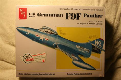 GRUMMAN F9F PANTHER FIGHTER PLANE MODEL KIT AMT 1/48 NEW SEALED | #1905359860