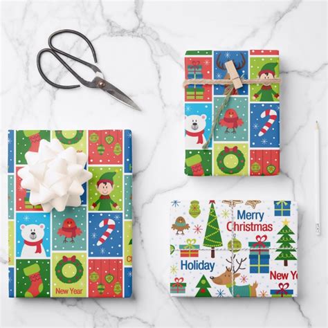 Fun Christmas Cartoon Images Wrapping Paper Sheets | Zazzle