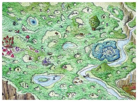 Enchanted Forest Printable Fantasy Map - Etsy