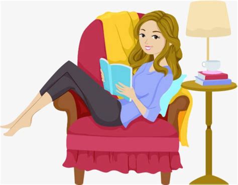 Woman Reading PNG Picture, A Woman Reading On A Sofa, Woman, Reading, Leisure Time PNG Image For ...