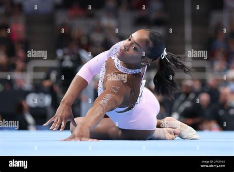 August 25, 2023: Shilese Jones performs her floor routine during Woman ...