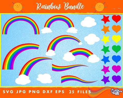 Rainbow Clipart, Rainbow Png, Star Svg, Web Design, Graphic Design ...