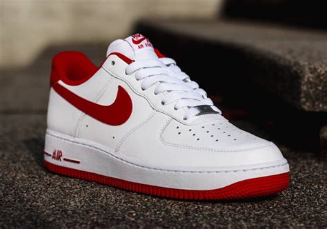 Nike Air Force 1 Low - White - Gym Red - SneakerNews.com