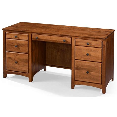 Archbold Furniture Modular Home Office 6 Drawer Double Pedestal Desk ...