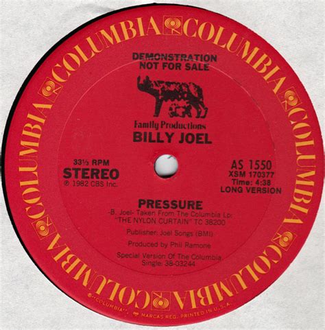 Billy Joel - Pressure (1982, Vinyl) | Discogs