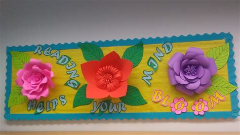 Stanaker Neighborhood Library: Bulletin Board Display: "Reading Helps Your Mind Bloom"