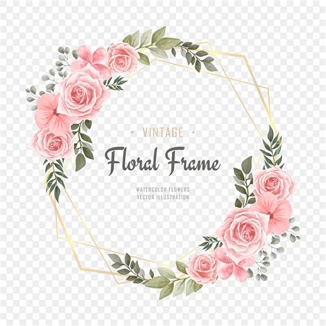 Watercolor Floral Frame Vector Art PNG, Watercolor Floral Flower Frame Background, Floral ...