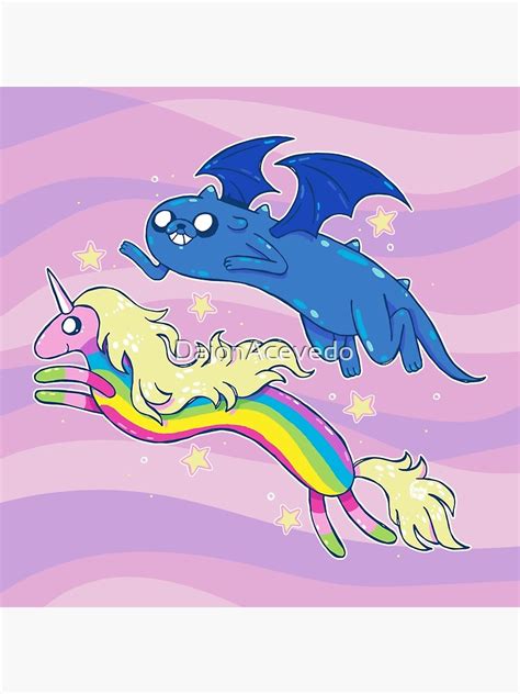 "Lady Rainicorn and Jake the Dog - Adventure Time" Poster by DajonAcevedo | Redbubble