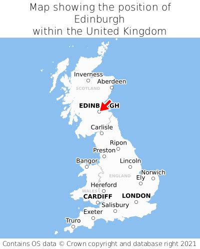 Where is Edinburgh? Edinburgh on a map