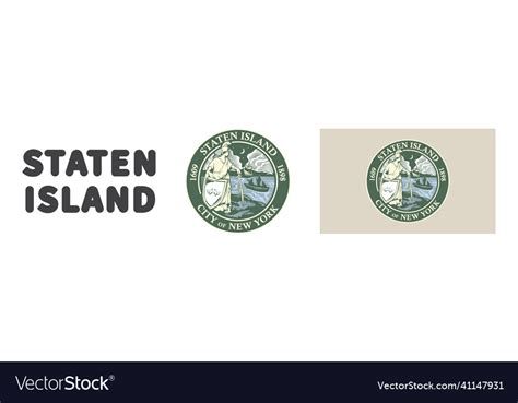 State signs of staten island badges of staten Vector Image