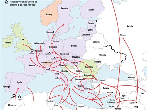 Map of Europe refugee crisis - Business Insider