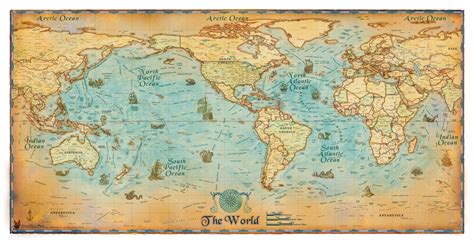 Antique Style World Map | Maps.com.com