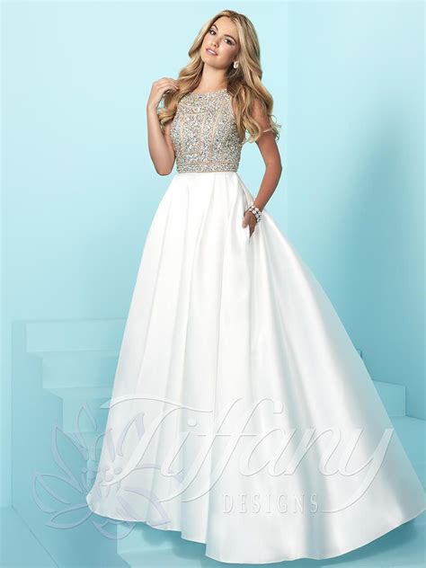 French Novelty: Tiffany Designs 16253 Sophisticated Prom Dress