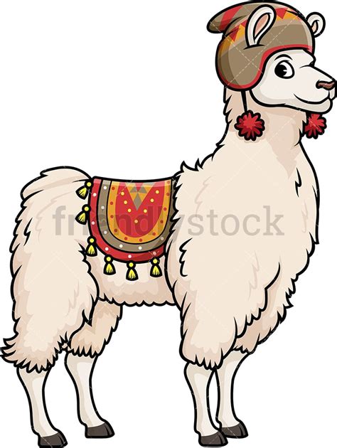 Peruvian Llama Cartoon Clipart Vector - FriendlyStock