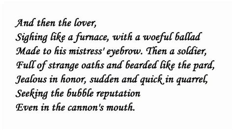 'Seven Ages of Man' by William Shakespeare poetry reading - YouTube