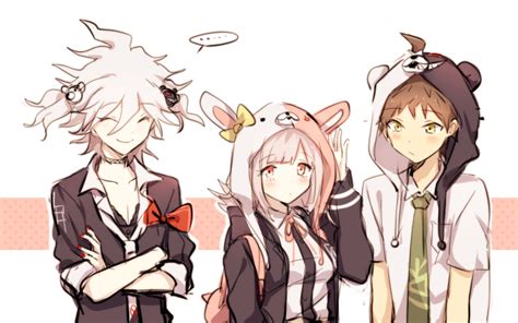 Nagito Komaeda, Chiaki Nanami, and Hajime Hinata | Danganronpa ...