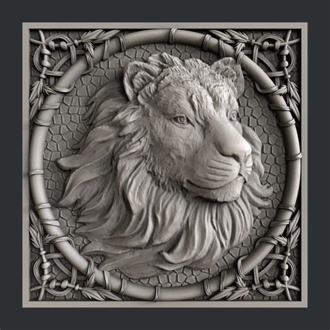 3d STL models for CNC, Artcam, Aspire, lion | Art, 3d models for ...