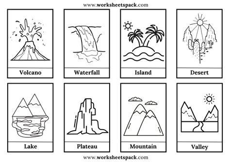 Landforms Coloring Pages For Kids