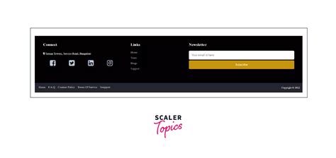 How to Design Footer in HTML? - Scaler Topics
