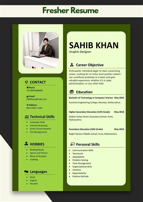 Fresher Resume Template Word Download Free