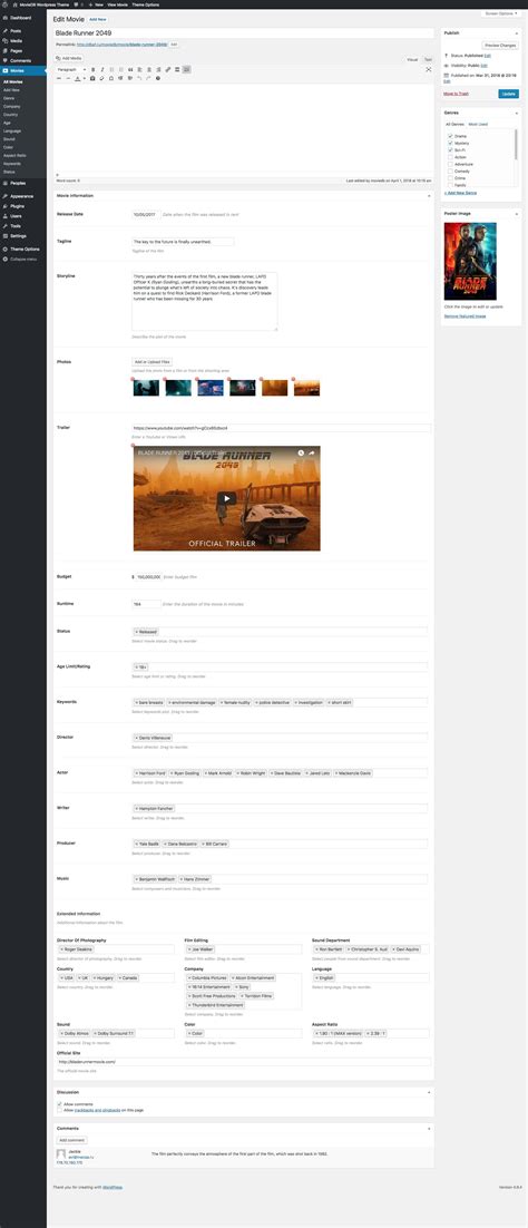 MovieDB Wordpress Theme by Bearsoftware | Codester