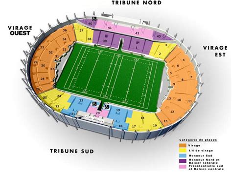 Stadium de Toulouse map - Carte du stadium de Toulouse (Occitanie - France)