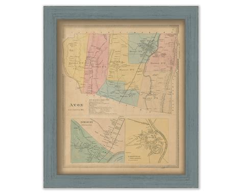 AVON, Connecticut, 1869 Map, Replica or GENUINE ORIGINAL