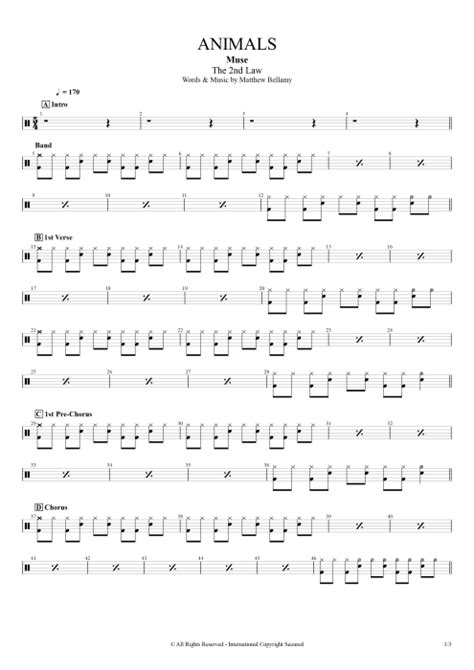 Animals Tab by Muse (Guitar Pro) - Full Score | mySongBook