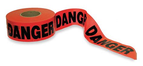 GRAINGER APPROVED Barricade Tape, Red, 3 in x 1,000 ft, Danger - 1N960|1N960 - Grainger