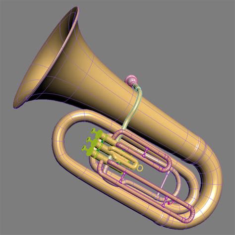 Brass Tuba 3D Model .max .obj .3ds .wrl .wrz - CGTrader.com