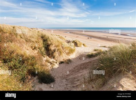 Camber Sands, sandy beach at the village of Camber, East Sussex near ...