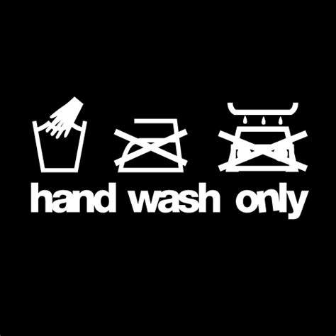 ryan | Hand Wash Only 200mm sticker | Online Store