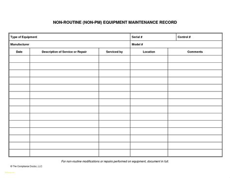 Farm Equipment Maintenance Log Spreadsheet intended for Farm Equipment Maintenance Log ...