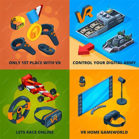 Premium Vector | Vr computer games. digital entertainment immersive experience peoples playing ...