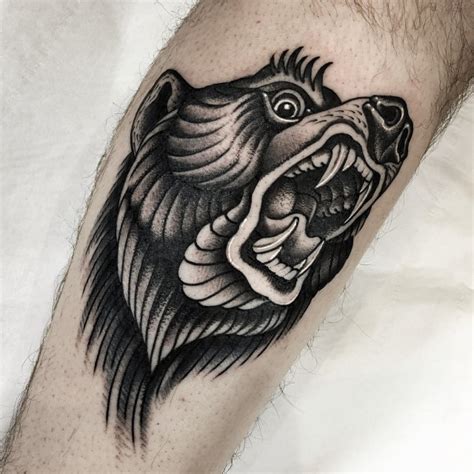 Black and Grey Bear Tattoos - Cloak and Dagger Tattoo London