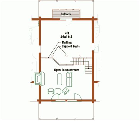 Creekside Log Home Plan by Big Horn Mountain Log Homes