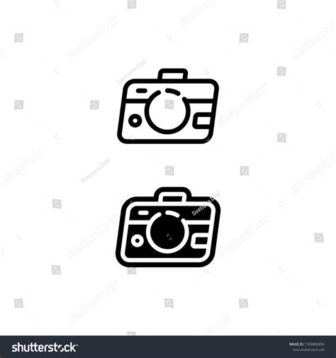 Set Vector Black White Logo Camera Stock Vector (Royalty Free) 1769806895 | Shutterstock