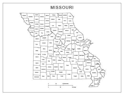 Printable Missouri County Map