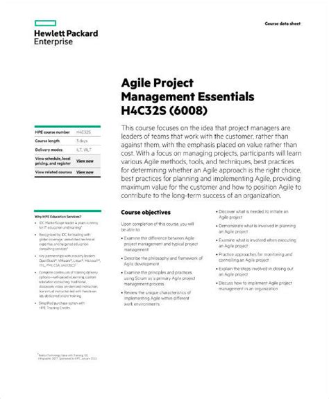 Agile Project Plan Template Word