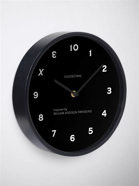 "Duodecimal - Inspired by Dwiggins" Clock for Sale by OBJETDART | Redbubble