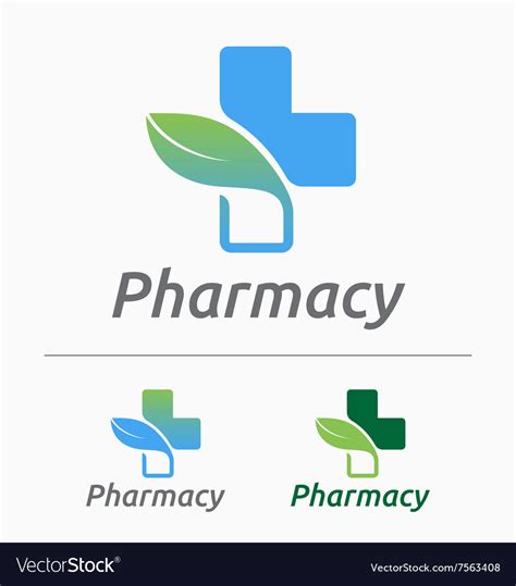 Medical pharmacy logo design Royalty Free Vector Image