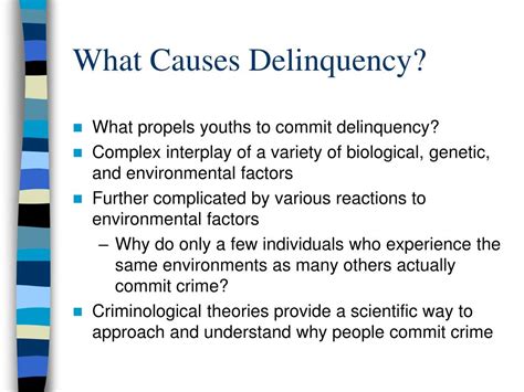 PPT - Theories of Juvenile Delinquency PowerPoint Presentation, free ...